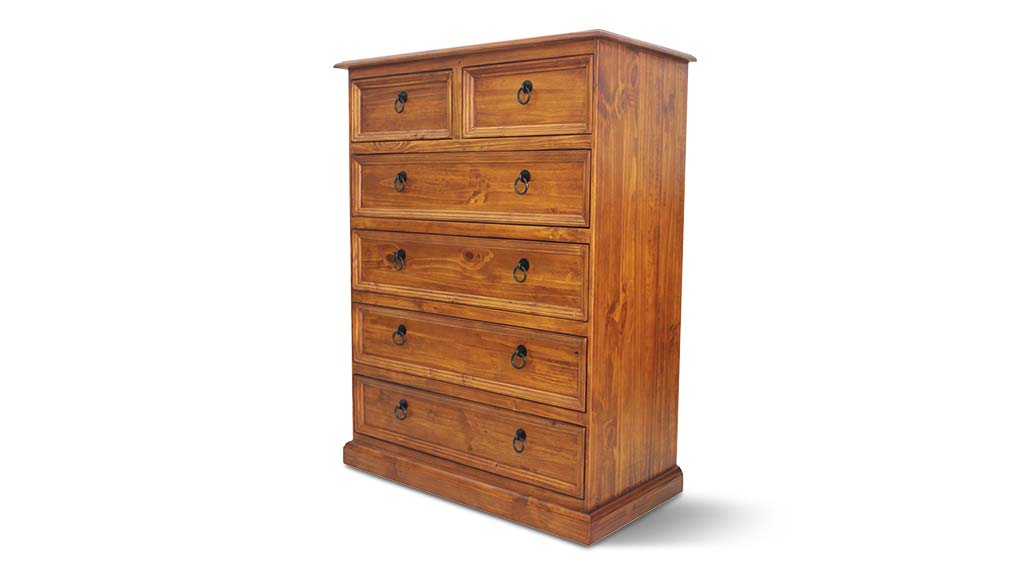 settler 6 drawer tallboy angle
